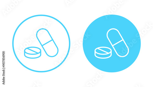 Pills icon vector. capsule icon. Drug sign and symbol