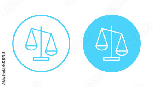 Scales icon vector. Law scale icon. Justice sign and symbol