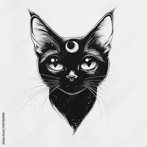 chat, animal, chaton, vecteur, animal de compagnie, joli, dessin animé, illustration, felidae, domestique, art, noir, yeux, mammifère, dessin, fourrure