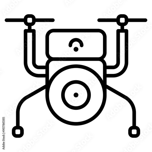 AI Camera Drone icon with outline style and pixel perfect base. Suitable for website design, logo, app and UI. Based on the size of the icon in general, so it can be reduced.