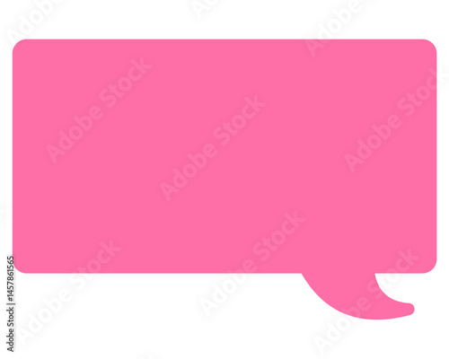 シンプルなカラーの吹き出し　四角形