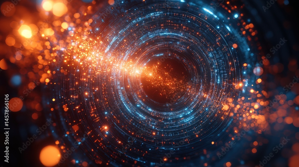 A quantum finance algorithm visualized as a futuristic AI entity A quantum finance algorithm visualized as a futuristic AI entity