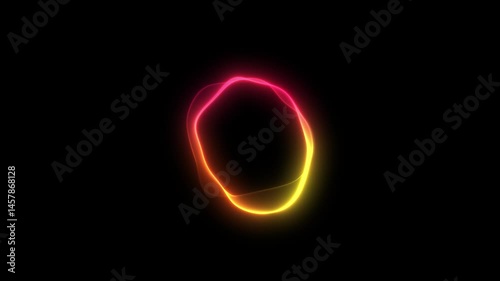 Smooth glowing pink, orange, and yellow lines swirling on a dark background, perfect for video loops, website headers, digital wallpapers