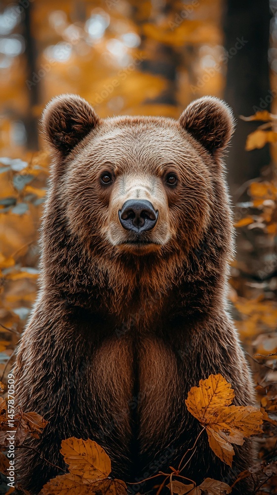 Brown bear in autumn forest (1) Brown bear in autumn forest (1)
