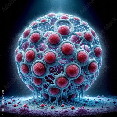 Medical illustration of virus morphology