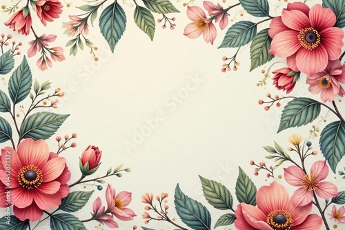 Subtle paisley floral pattern, muted tones, delicate blooms , fabric, muted