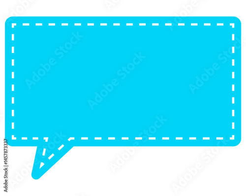 シンプルなカラーの吹き出し　四角形