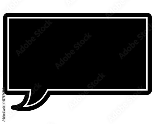 シンプルなカラーの吹き出し　四角形