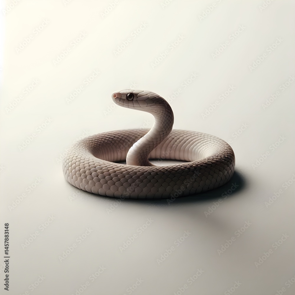 Fototapeta premium close up of a white snake