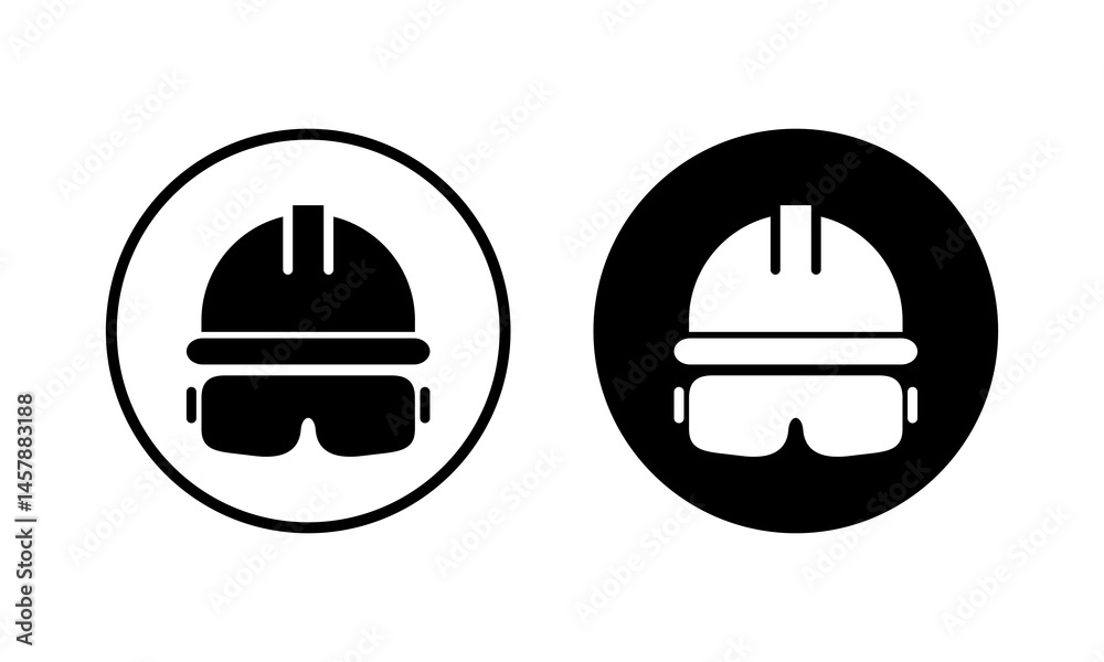 Fototapeta premium Helmet icon vector illustration. Motorcycle helmet sign and symbol. Construction helmet icon. Safety helmet