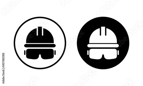 Helmet icon vector illustration. Motorcycle helmet sign and symbol. Construction helmet icon. Safety helmet