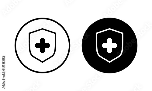 Health insurance icon vector illustration. Insurance document sign and symbol