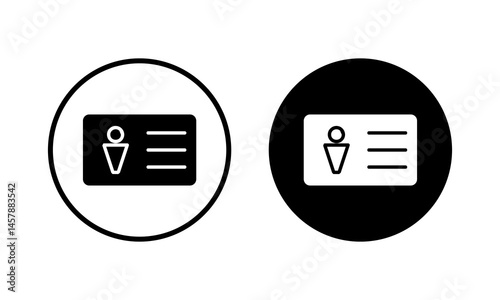 License icon vector illustration. ID card icon. driver license, staff identification card