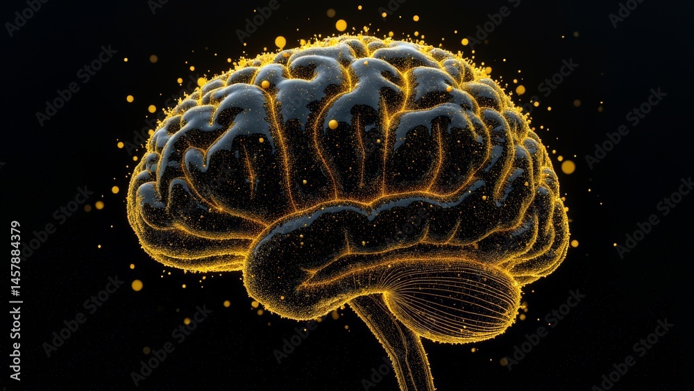 Obraz premium Brain Energy Particle Image