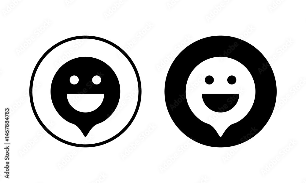 Fototapeta premium smile icon vector illustration. smile emoticon icon. feedback sign and symbol