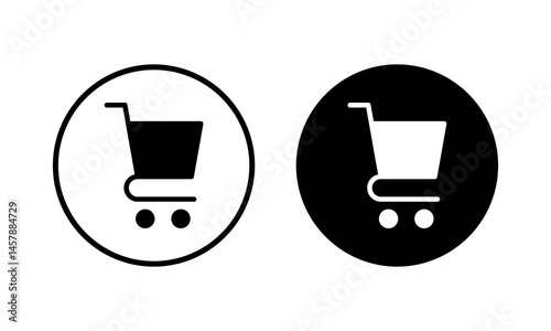 Shopping icon vector illustration. Shopping cart sign and symbol. Trolley icon