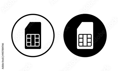 Sim card icon vector illustration. dual sim card sign and symbol