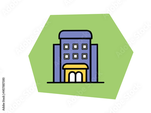 vector illustration of a hotel 