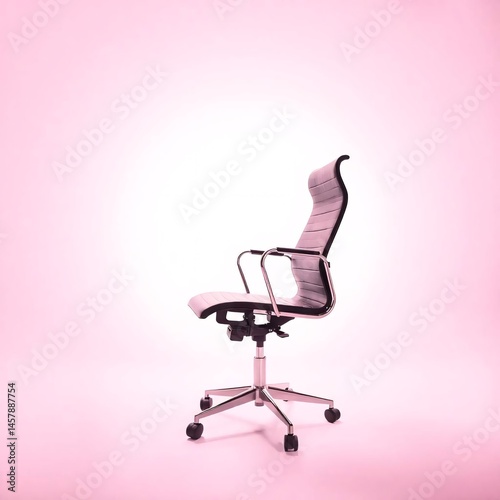 Obraz na płótnie Modern Office Chair on Pink Background w salonie