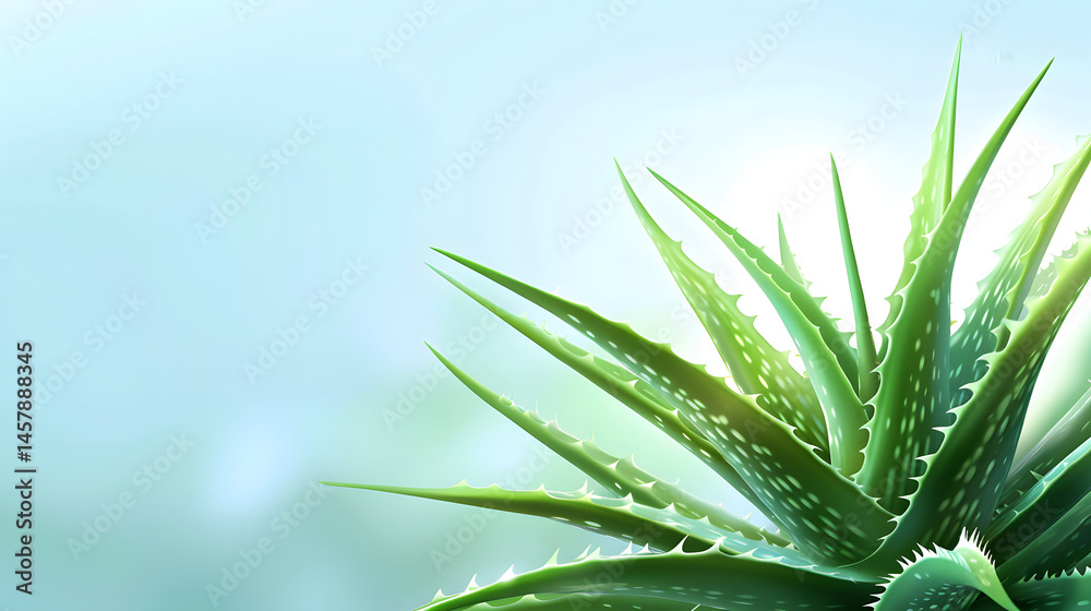 Obraz premium Green plant skincare aloe vera picture
