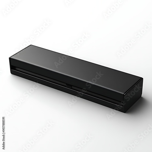 black plastic box isolated
