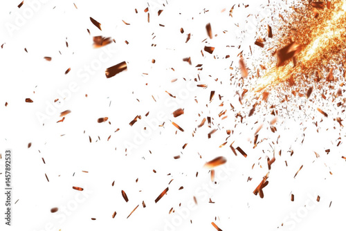 Capture Explosion, Particles Flying in Dark, Action Concept Theme