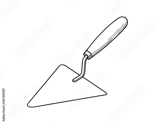 Line art of a trowel simple icon