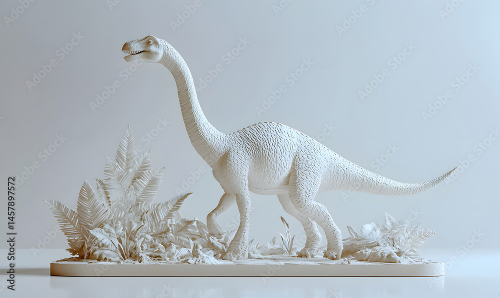 Fototapeta premium Cartoon 3D Colorful Dinosaur Pattern