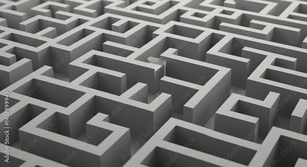 Complex 3D Maze Design with Abstract Patterns and Structures Complex 3D Maze Design with Abstract Patterns and Structures