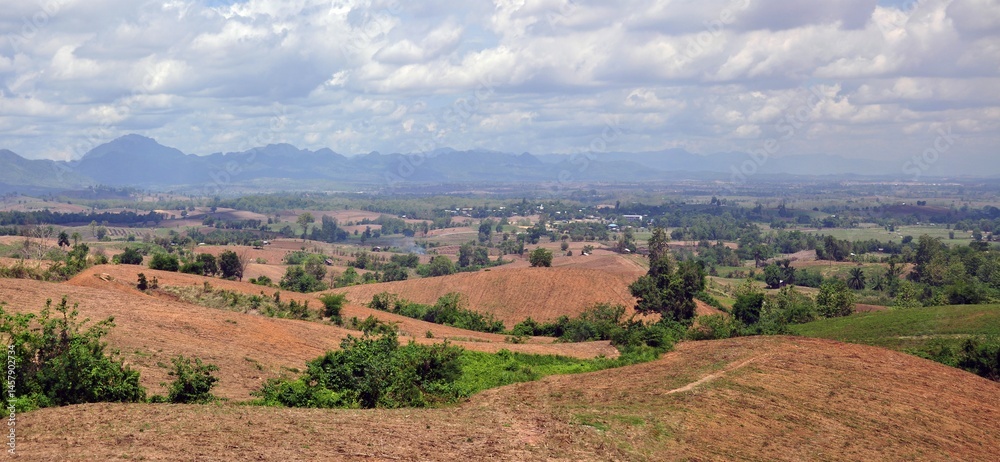 Naklejka premium panorama of the landscape in autumn