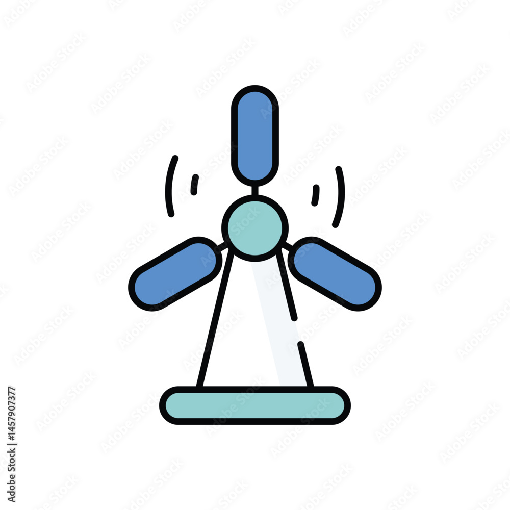 Windmill vector icon stock illustration Windmill vector icon stock illustration
