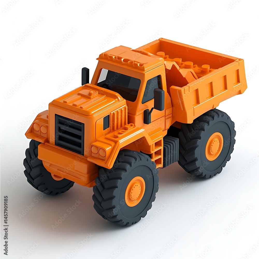 Obraz premium toy truck isolated on white background
