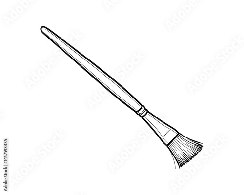 Paintbrush for applying paint to canvas or other surfaces