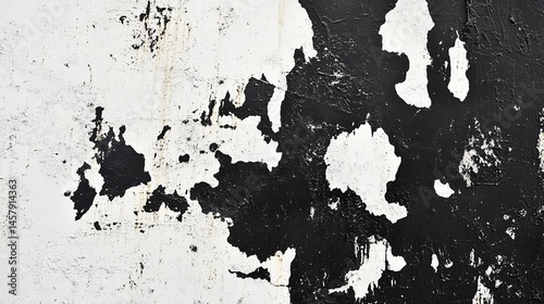 Abstract grunge black and white distressed texture background with a vintage and artistic gritty pattern. This high contrast monochrome surface has cracks, scratches and weathered effects.