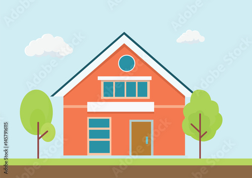 simple flat vector house