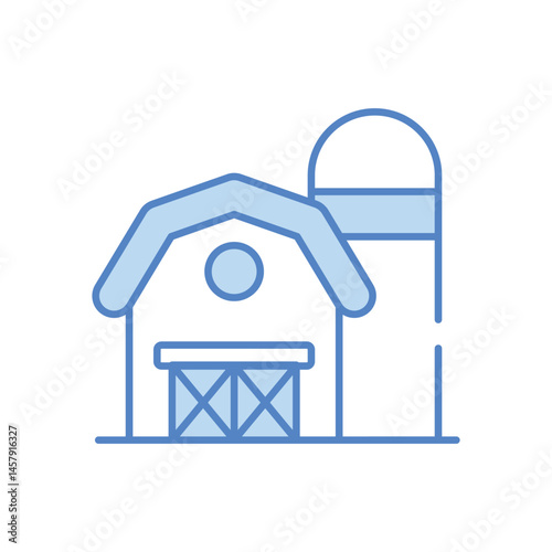 Farmhouse vector icon stock illustration 