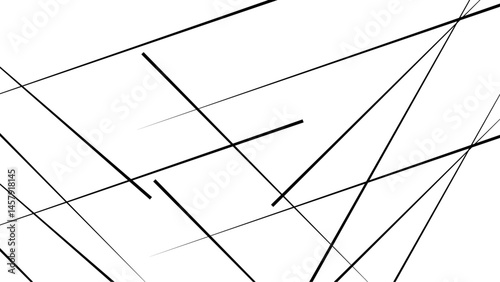 Abstract geometric pattern. Outline monochrome texture. Trendy random diagonal lines image. Random chaotic lines.
 