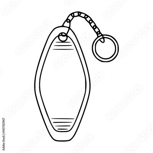 vintage motel key tag outline