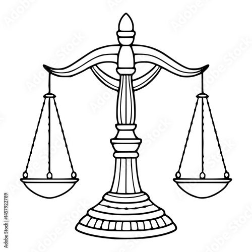 law and justice scale vector design