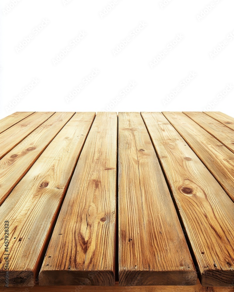 Rustic Wooden Planks Perspective View Showing Texture and Grain Detail Against White Background for Product Mockups and Displays Rustic Wooden Planks Perspective View Showing Texture and Grain Detail Against White Background for Product Mockups and Displays