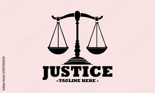 illustration vector design simple balance scale emphasizing equality and justice, judgment balance scale isolated on a transparent background emphasizing equality and justice logo art