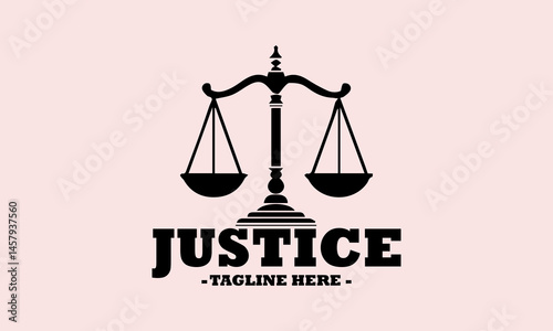 illustration vector design simple balance scale emphasizing equality and justice, judgment balance scale isolated on a transparent background emphasizing equality and justice logo art