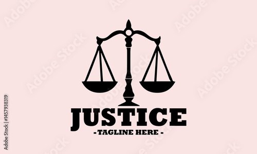 illustration vector design simple balance scale emphasizing equality and justice, judgment balance scale isolated on a transparent background emphasizing equality and justice logo art