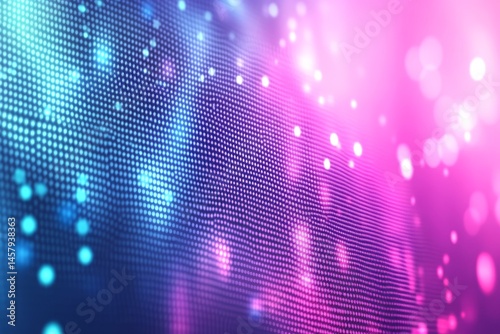 Wallpaper Mural Abstract Pink and Blue Neon Light Background with Pixelated Texture Torontodigital.ca