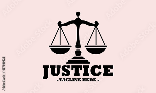 illustration vector design simple balance scale emphasizing equality and justice, judgment balance scale isolated on a transparent background emphasizing equality and justice logo art