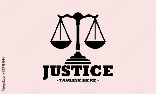 illustration vector design simple balance scale emphasizing equality and justice, judgment balance scale isolated on a transparent background emphasizing equality and justice logo art
