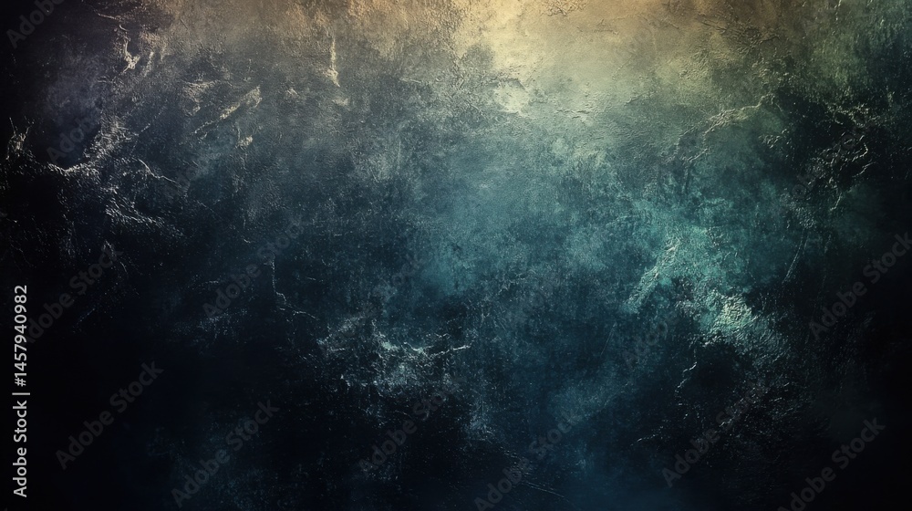 Textured Abstract Background with Blue, Grey, and Gold Color Gradient.