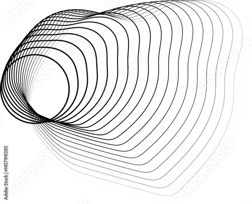 Circle wave line with dynamic geometric. Futuristic technology concept