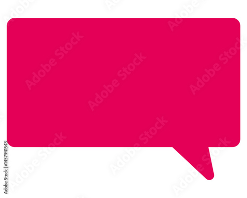 シンプルなカラーの吹き出し　四角形