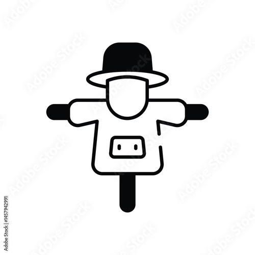 Scarecrow vector icon stock illustration 